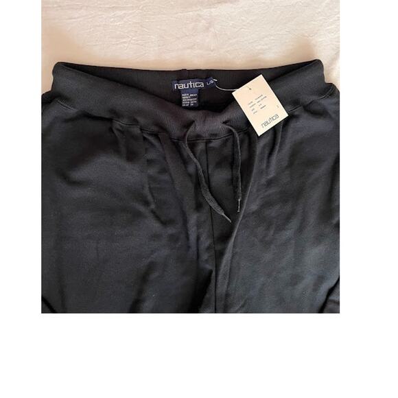VTG NWT Nautica Sweatpants Mens Classic Black Size Large - Picture 2 of 7